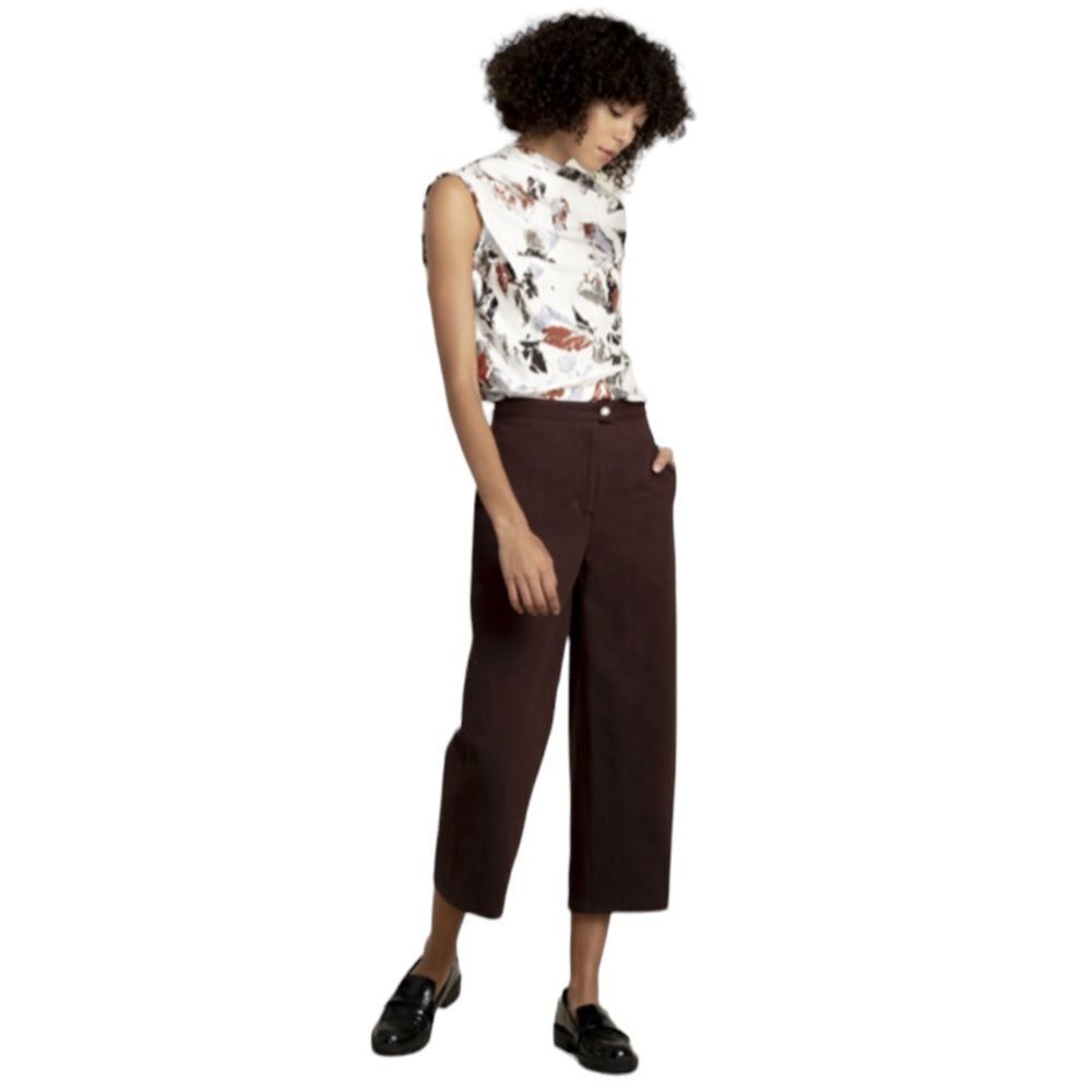 Where Mountains Meet Pants Womens Size 2 Aubergine Callie‎ Cropped Wide Leg